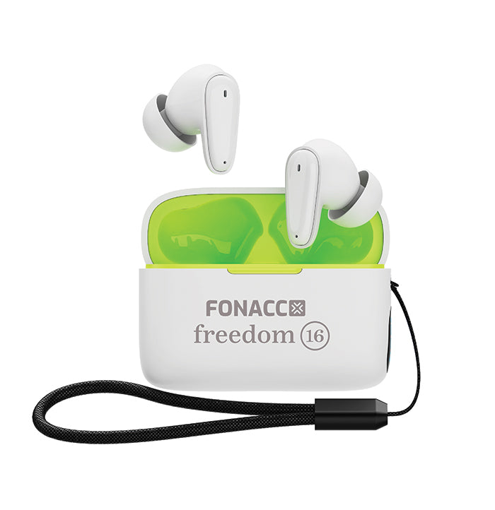 FONACC Freedom 16 TWS Earbuds, Unmatched Audio Experience with Noise-Cancelling Over-Ear, 12-Hour Playtime, Voice Assistant, and True Copper Speaker Tech Bluetooth 5.3