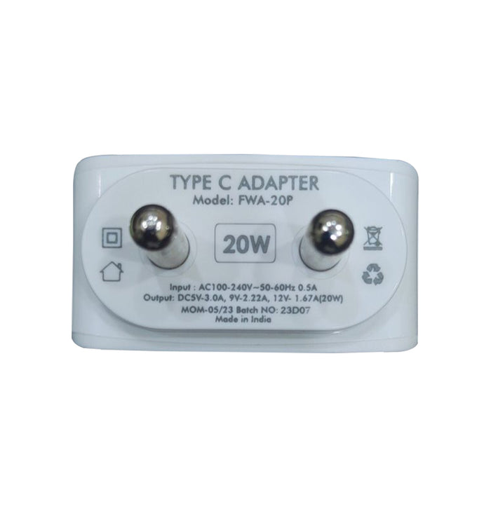 20Ws PD Fast Charger - Type C Port