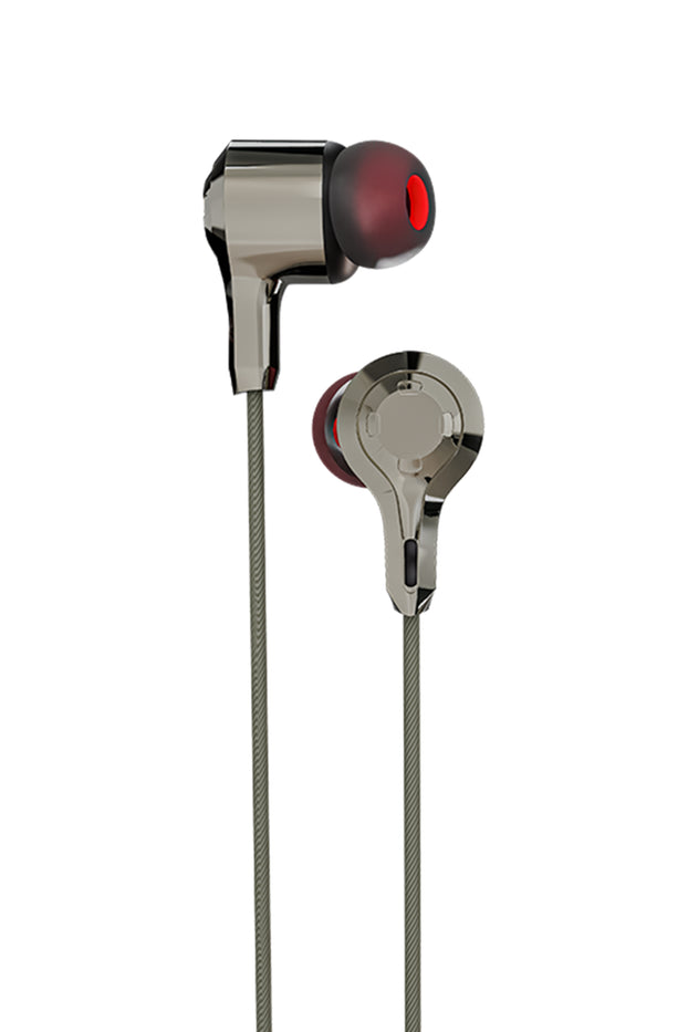 FONACC Rockstar Wired Earphone with Mic, 3.5mm Jack, 10mm Dynamic Drivers for Rich Bass, Lightweight and Durable Design